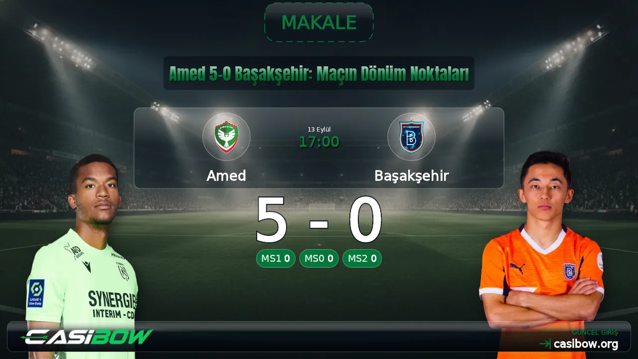 Amed 5-0 Başakşehir: Maçın Dönüm Noktaları