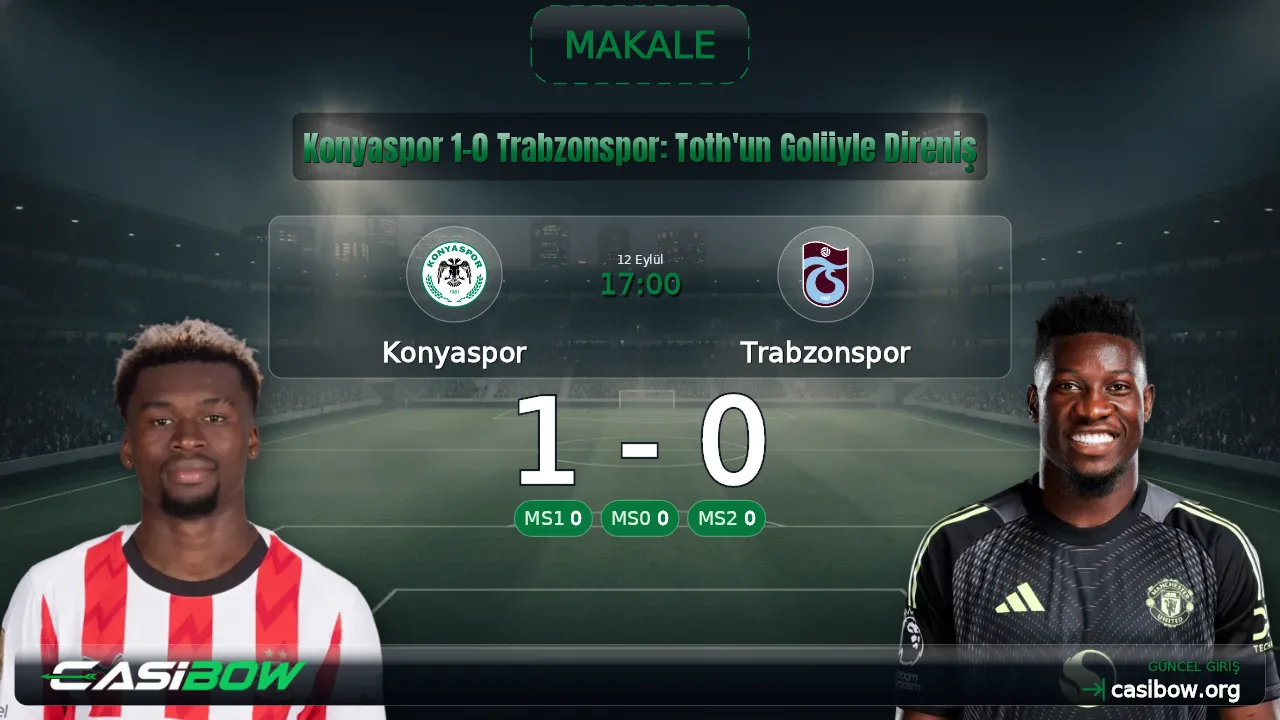 Konyaspor 1-0 Trabzonspor: Toth'un Golüyle Direniş