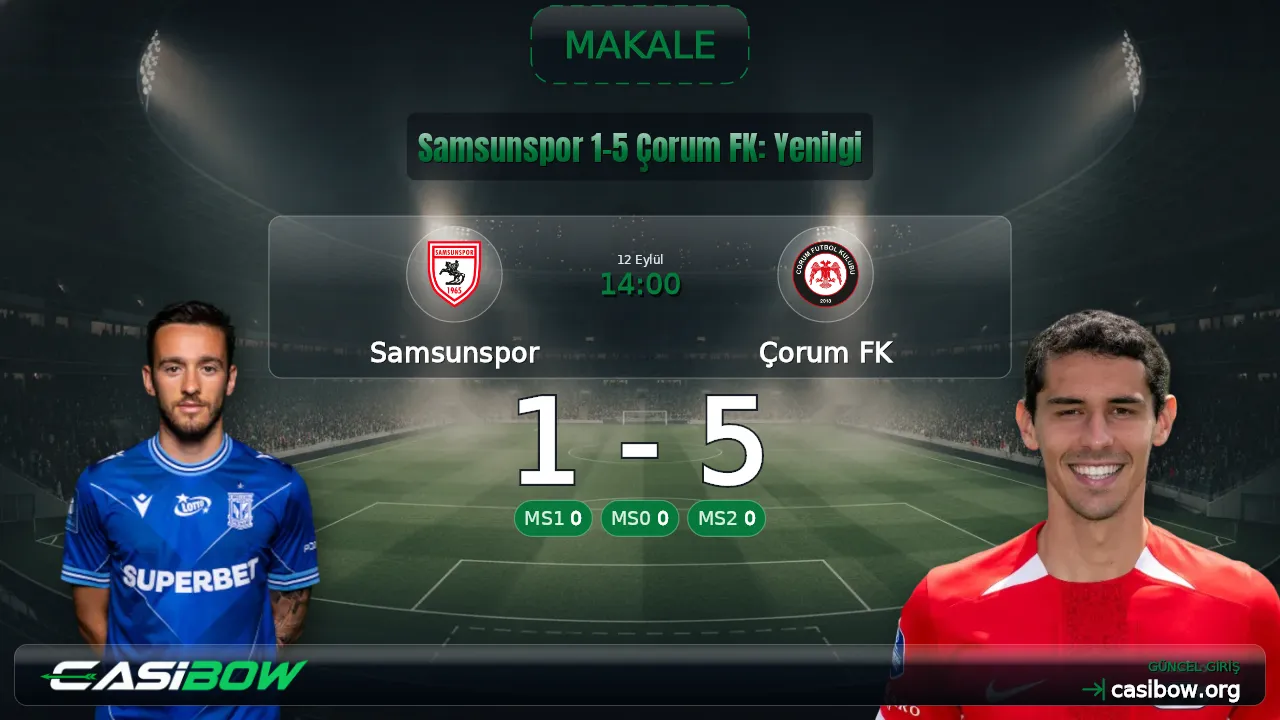 Samsunspor 1-5 Çorum FK: Yenilgi
