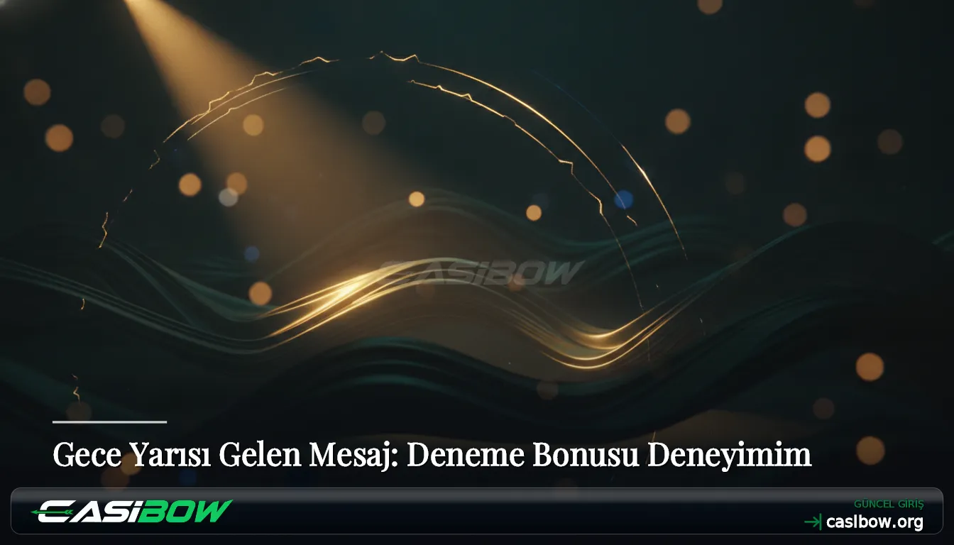 Gece Yarısı Gelen Mesaj: Deneme Bonusu Deneyimim