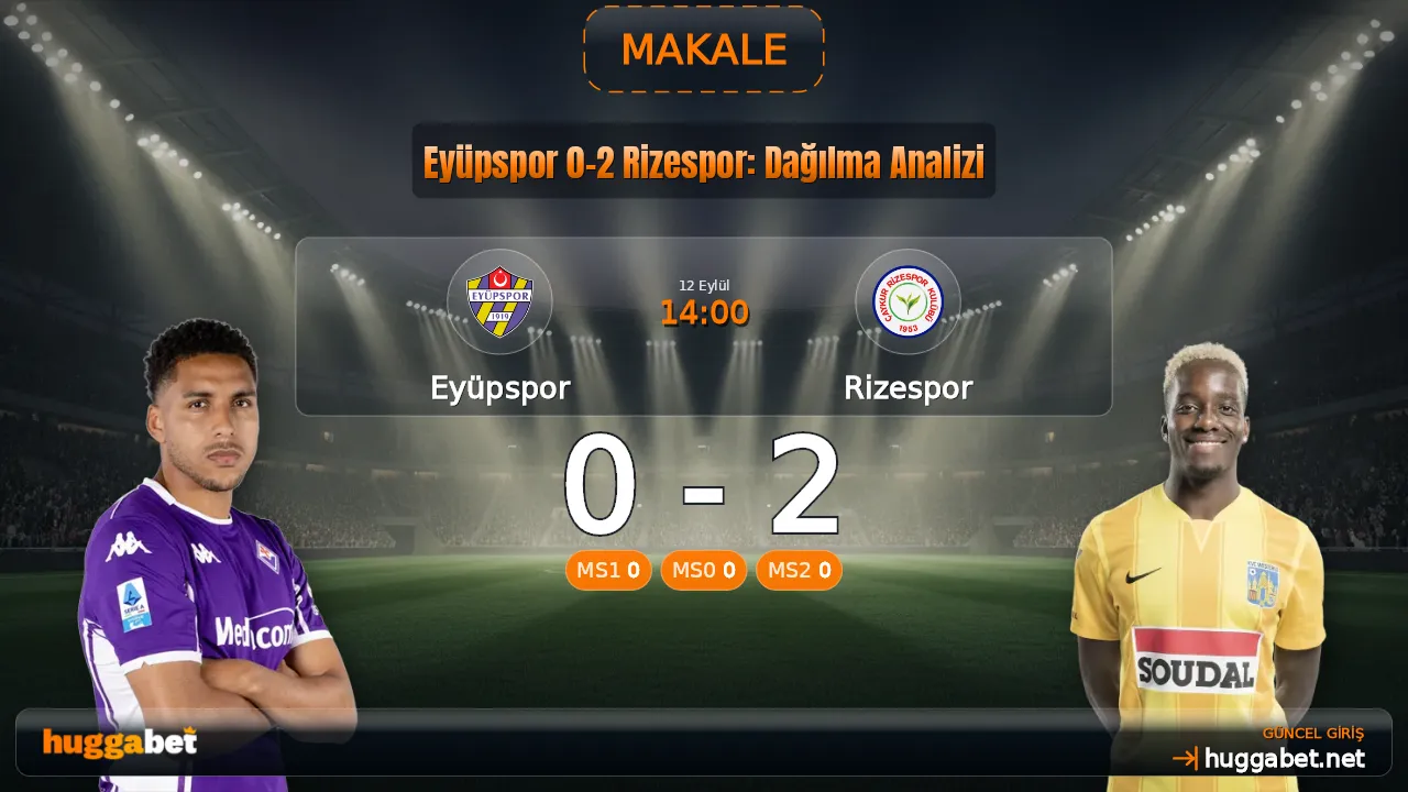 Eyüpspor 0-2 Rizespor: Dağılma Analizi