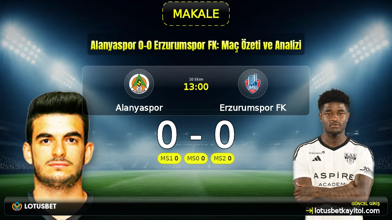 Alanyaspor 0-0 Erzurumspor FK: Maç Özeti ve Analizi