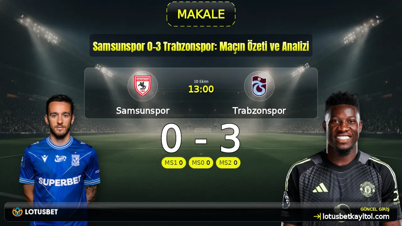 Samsunspor 0-3 Trabzonspor: Maçın Özeti ve Analizi