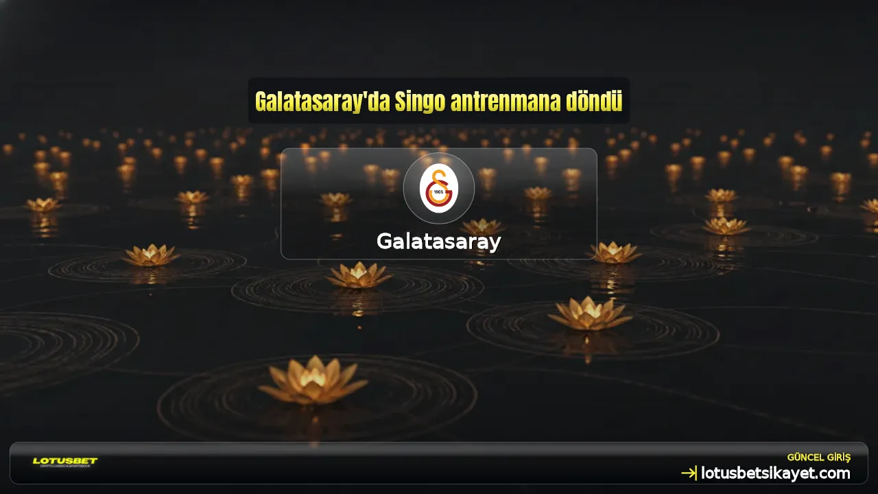 Galatasaray'da Singo antrenmana döndü