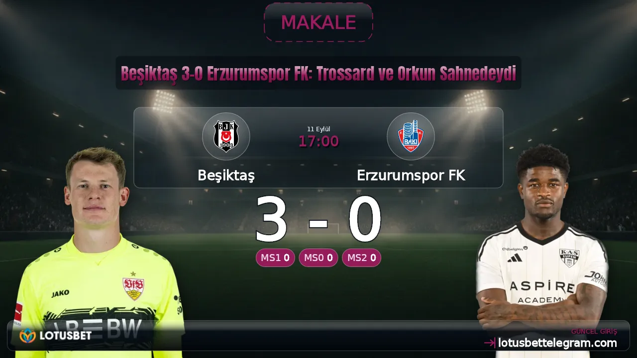 Beşiktaş 3-0 Erzurumspor FK: Trossard ve Orkun Sahnedeydi