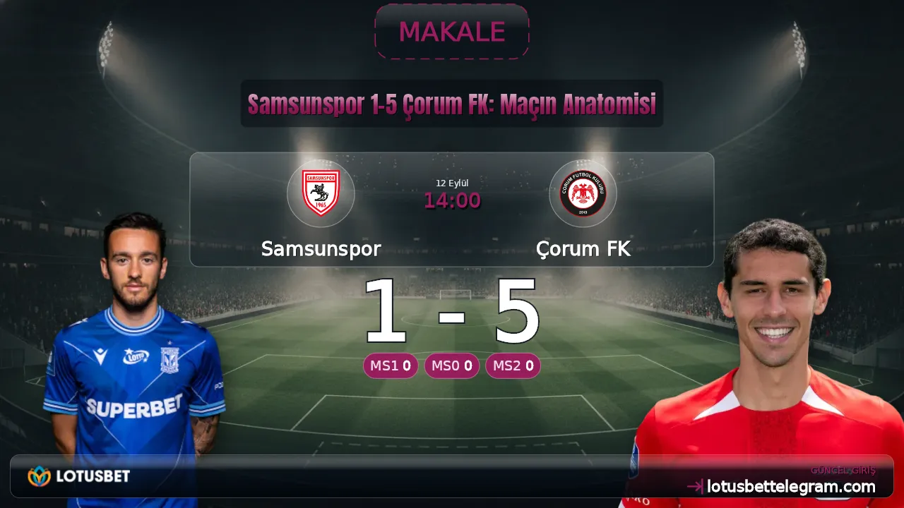 Samsunspor 1-5 Çorum FK: Maçın Anatomisi