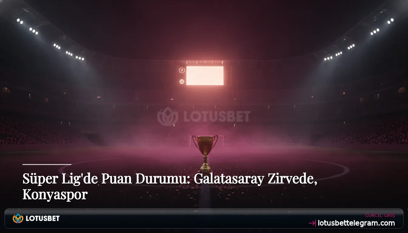 Süper Lig'de Puan Durumu: Galatasaray Zirvede, Konyaspor